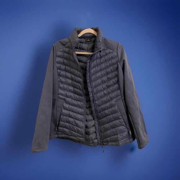 Women’s 32 Degree Heat Jacket Large Packable Lightweight Pockets Gray Travel - Picture 1 of 6